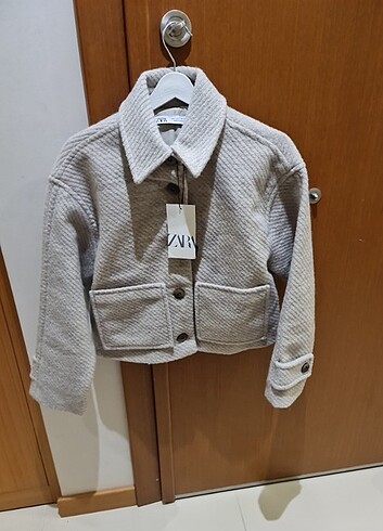s Beden Yün karışımlı crop ceket