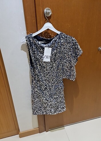 Zara Zara payetli mini elbise