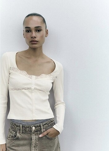 Zara dantelli top