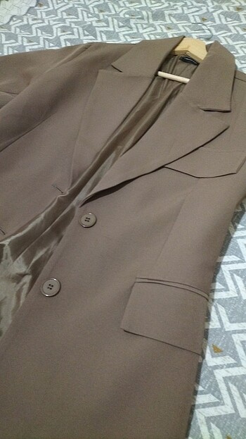 36 Beden kahverengi Renk Blazer ceket