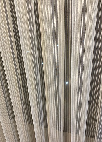 Gold çizgili Modern Beyaz Tül Perde - Görsel 4