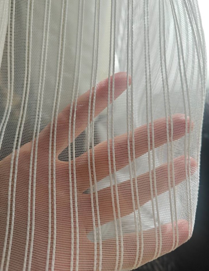 Gold çizgili Modern Beyaz Tül Perde - Görsel 5