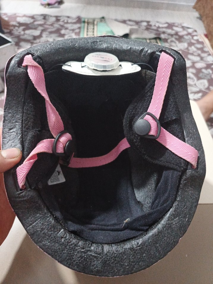 Pembe Çiçek Desenli Motosiklet Kaskı - Görsel 3