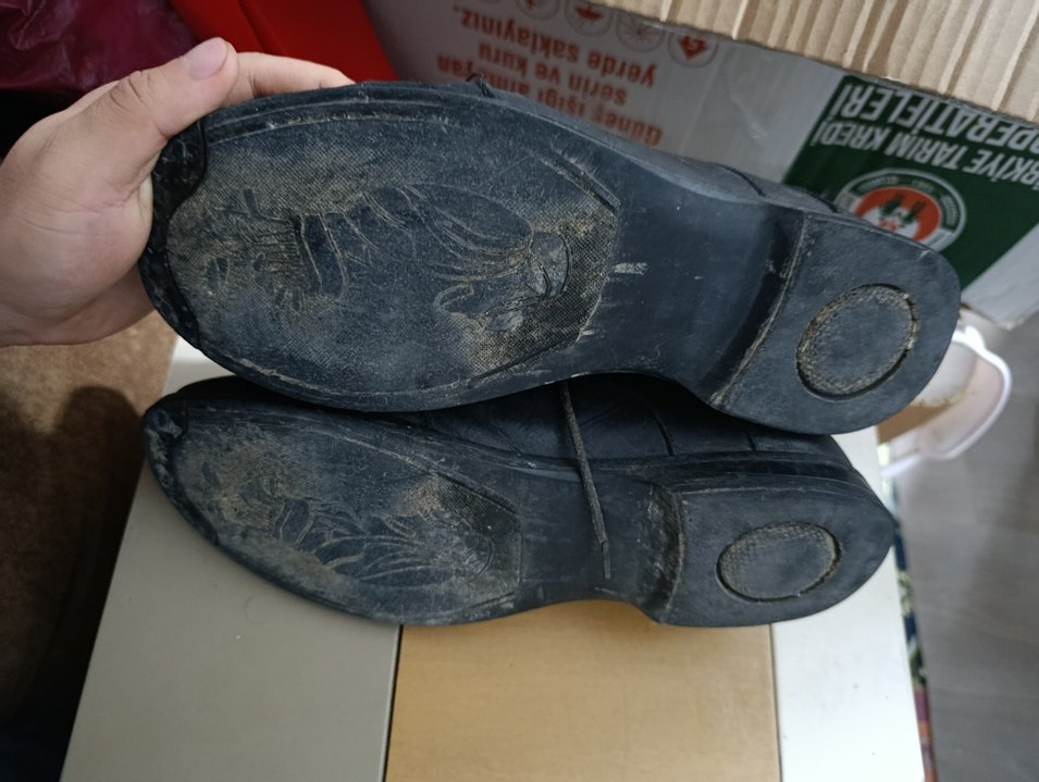 Erkek Siyah Deri kundura - Görsel 5