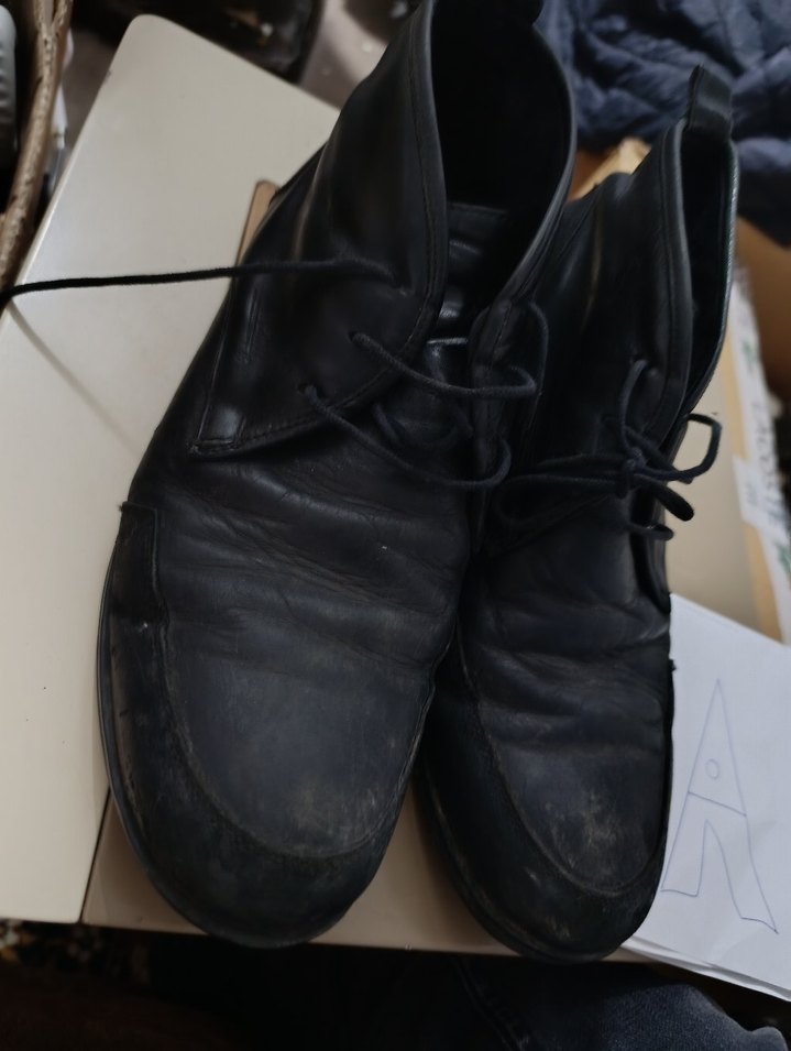 Erkek Siyah Deri kundura - Görsel 3