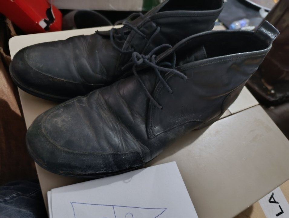 Erkek Siyah Deri kundura - Görsel 2