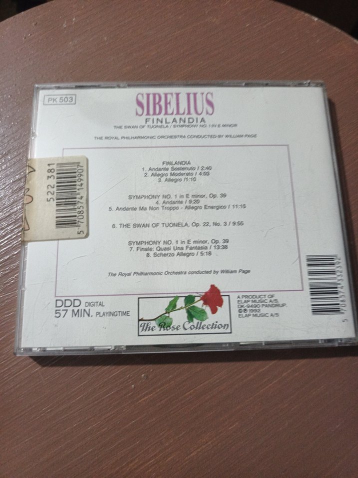 Sibelius Finlandia Müzik CD'si - Görsel 2