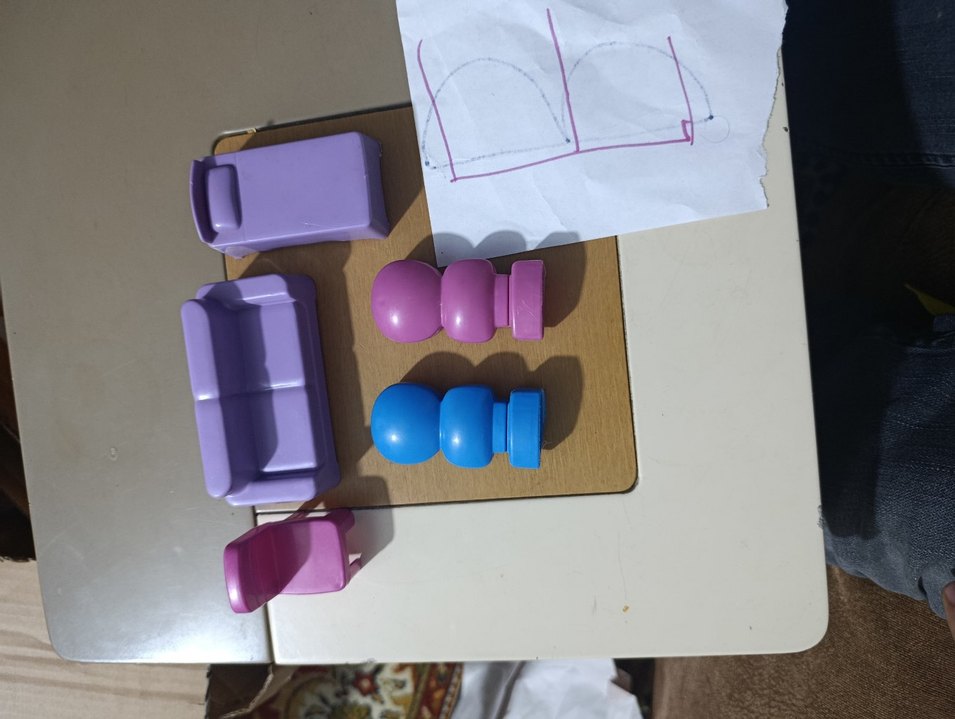 Mor Pastel Bebek ve Mobilya Oyuncak Seti - Görsel 2