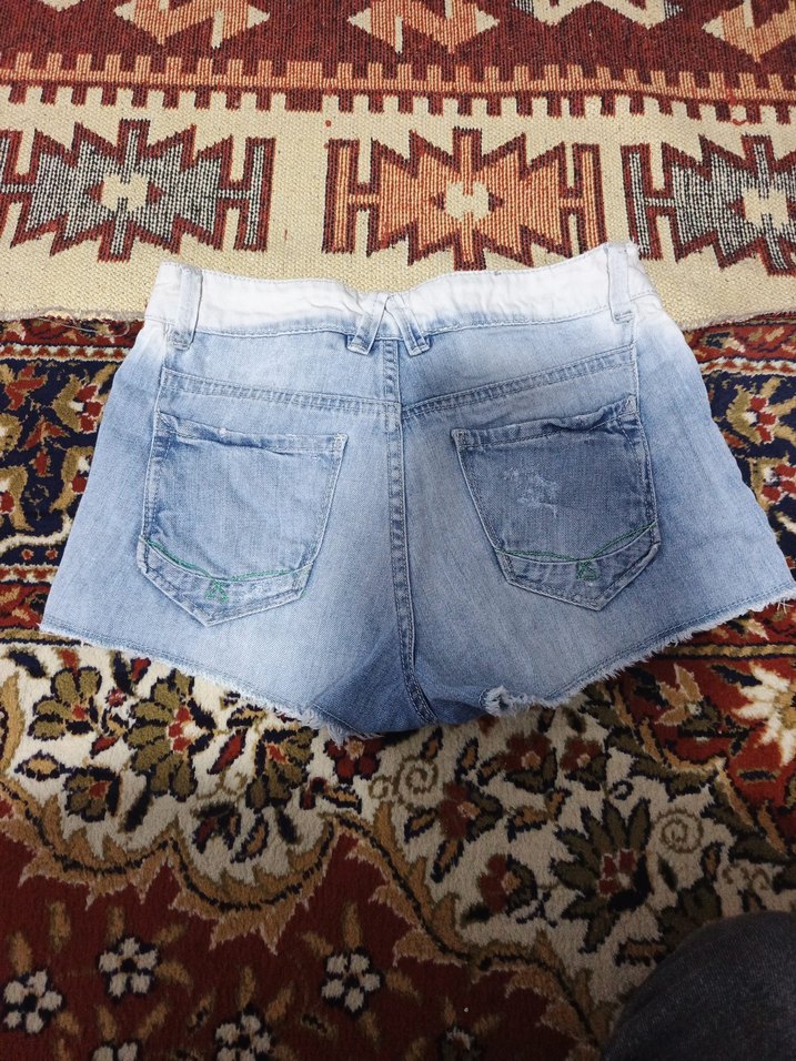Renkli Bohem Kadın Mini Denim Şort - Görsel 2