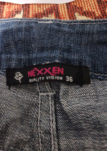 Kadın Mavi Kısa Denim Şort - Görsel 2