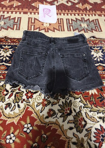 Kadın Siyah Mini Denim Şort - Görsel 3