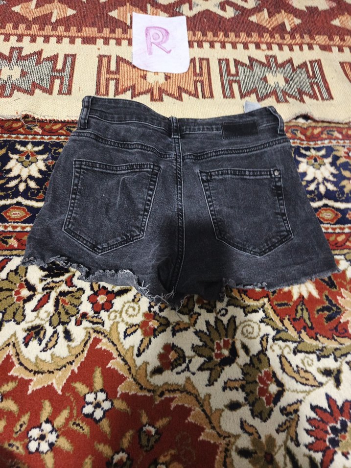 Kadın Siyah Mini Denim Şort - Görsel 3