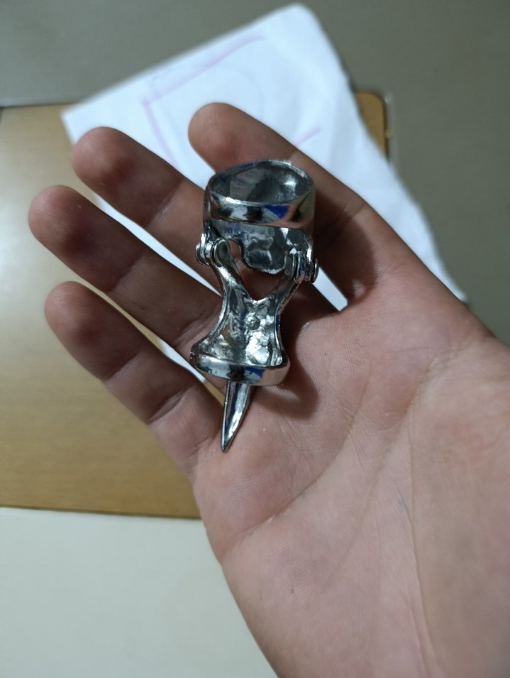 Gri Rock Punk Erkek Yüzük - Görsel 4