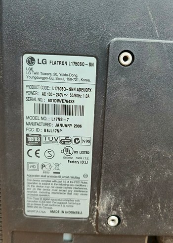 LG Gri Monitör 17 İnç - Görsel 4