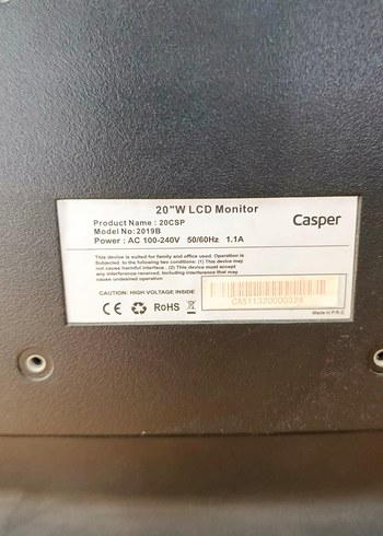 Casper Siyah Monitör - Görsel 4