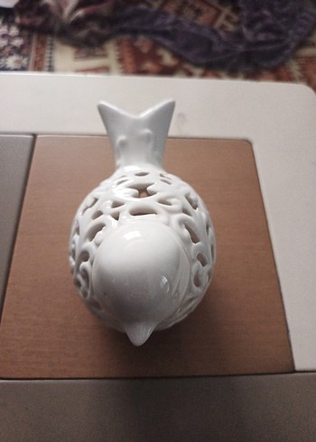 Beyaz Seramik Kuş Figürü - Görsel 2