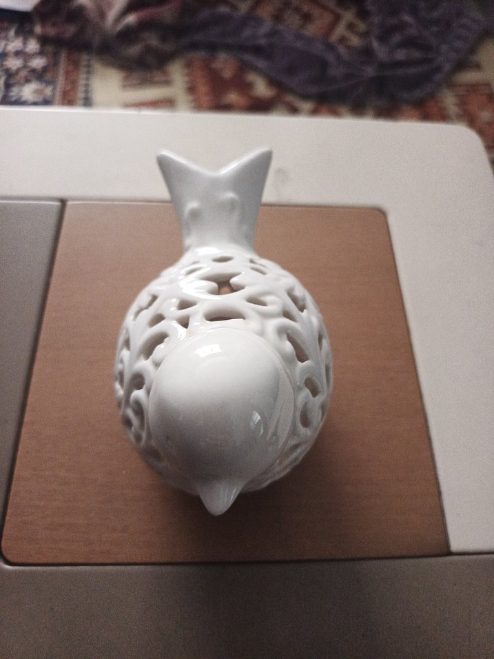 Beyaz Seramik Kuş Figürü - Görsel 2