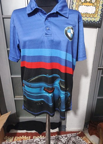 Renkli Baskılı Kısa Kollu Polo Tişört - Görsel 2