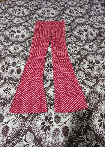 Kırmızı Pilili Bohem kız tayt - Görsel 2