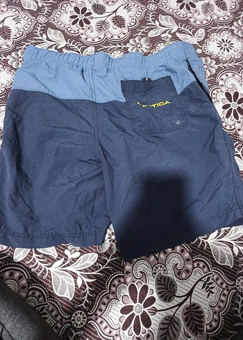 Erkek Gri Mavi Bağcıklı Kısa short - Görsel 2