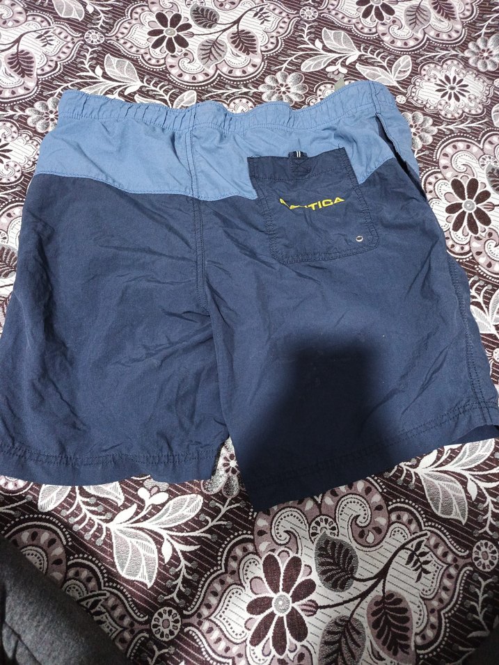 Erkek Gri Mavi Bağcıklı Kısa short - Görsel 2