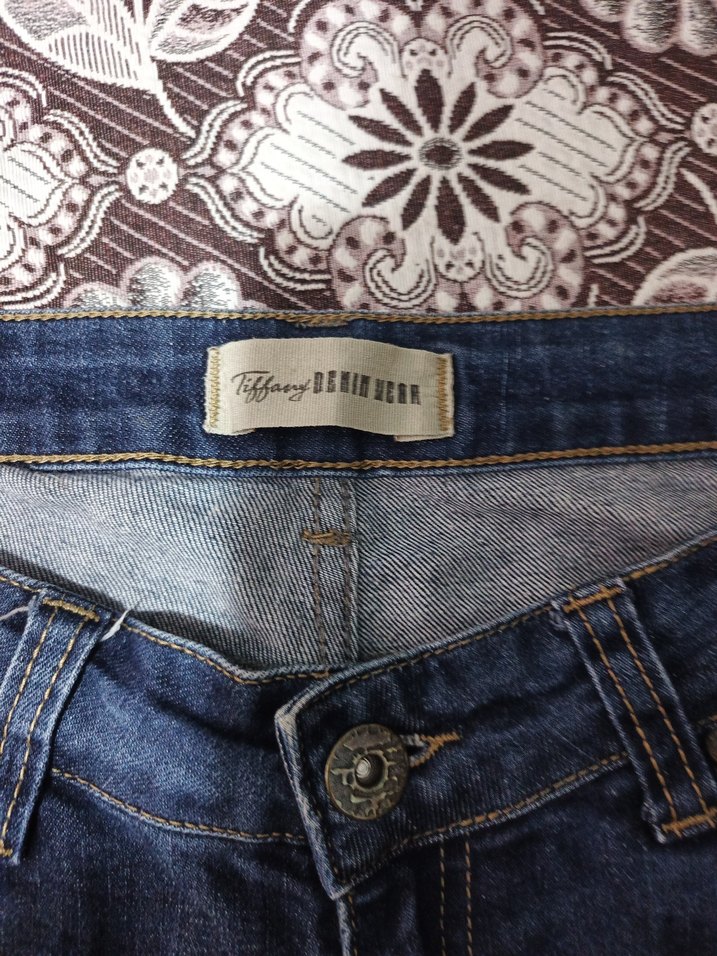 Kadın Koyu Mavi Bel Detaylı Kısa Denim Şort - Görsel 2