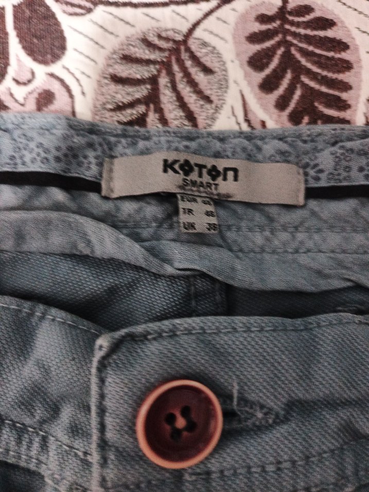 Düğmeli Mavi erkek Denim Pantolon - Görsel 3