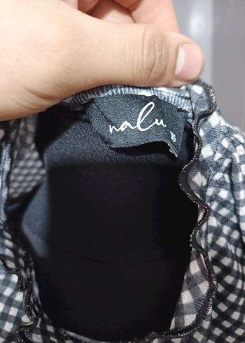 Gri Desenli Uzun Kollu Triko Elbise - Görsel 2