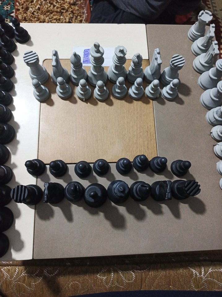 Siyah Beyaz Satranç Takımı - Görsel 3