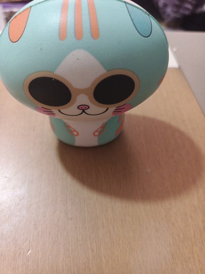 Turkuaz Pastel Kedi Figürlü Oyuncak - Görsel 2