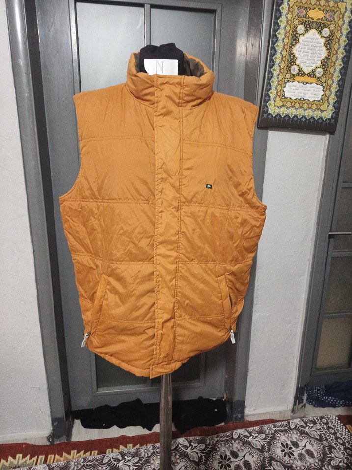 Kahverengi Yumuşak Dokulu Fermuarlı Erkek Yelek - Görsel 2