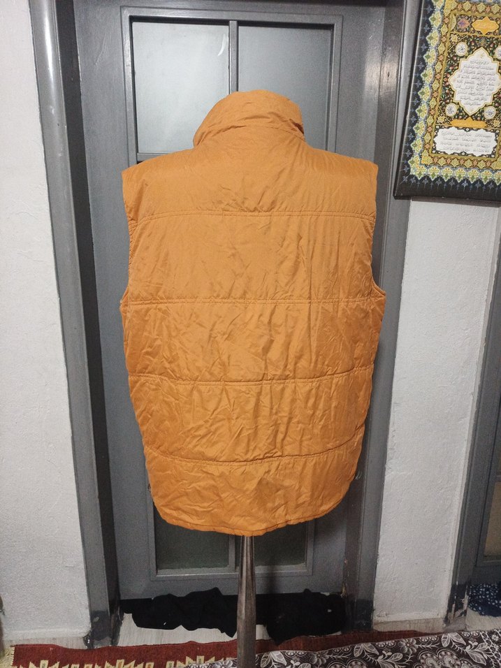 Kahverengi Yumuşak Dokulu Fermuarlı Erkek Yelek - Görsel 3