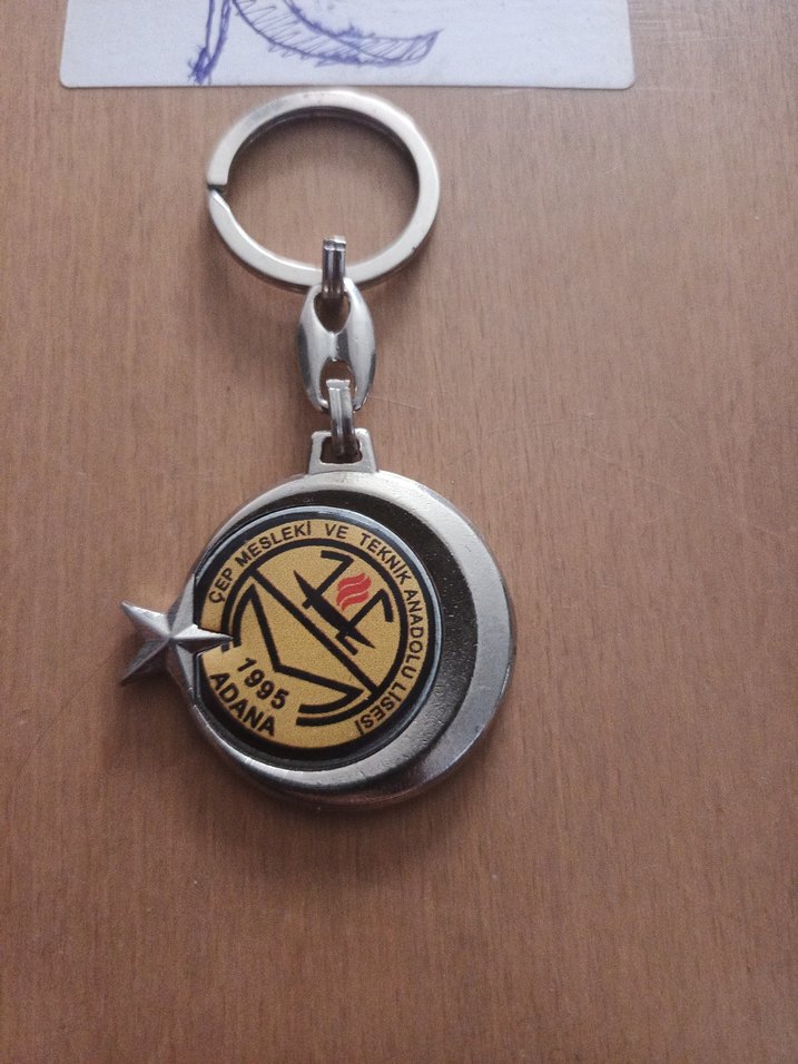 Altın Renkli Vintage Erkek Anahtarlık - Görsel 3