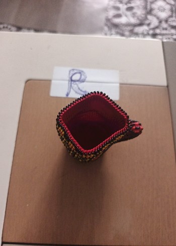 Bordo Boncuklu bardak kılıfı - Görsel 5