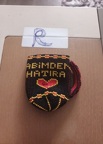 Bordo Boncuklu bardak kılıfı - Görsel 3