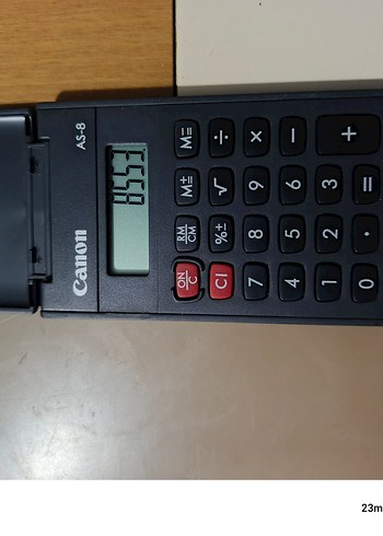 Canon Siyah Hesap Makinesi AS-8 - Görsel 2