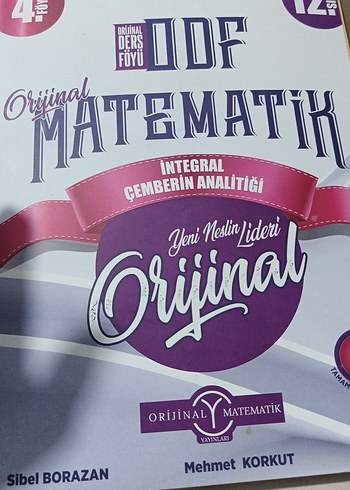 Orijinal Matematik 12. Sınıf İntegral Kitabı