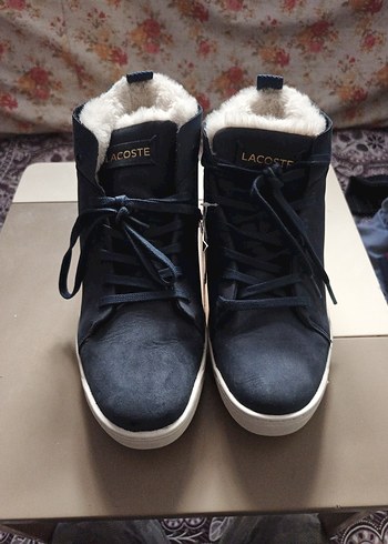 Lacoste Lacivert Süet Dolgu Topuklu Spor Ayakkabı