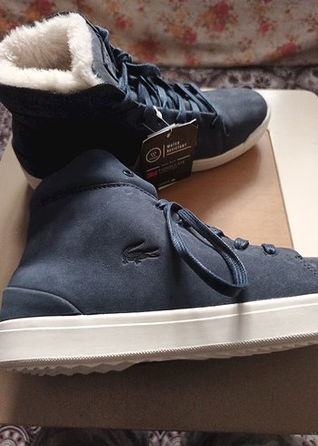Lacoste Lacoste Lacivert Süet Dolgu Topuklu Spor Ayakkabı
