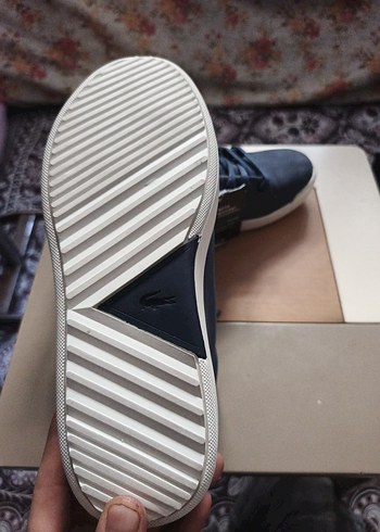 38 Beden Lacoste Lacivert Süet Dolgu Topuklu Spor Ayakkabı
