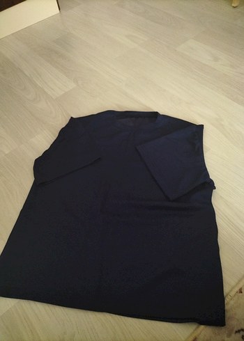 Oysho Lacivert Kısa Kollu oyşho kumaştan tişört
