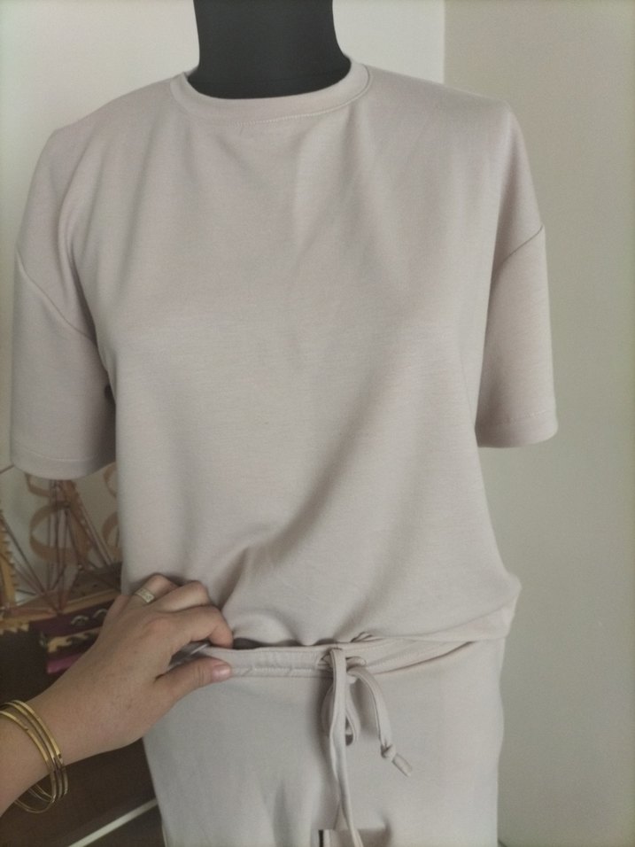 Bej Kadın Mini Eşofman Takımı - Görsel 3