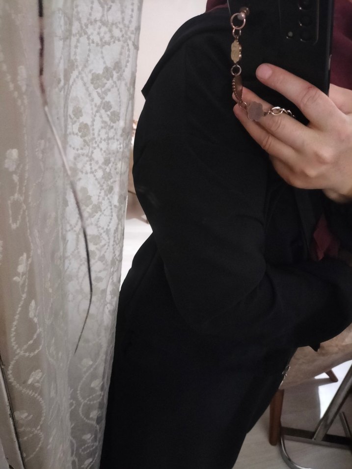 içi kolsuz elbise dışı kapşonlu ceket - Görsel 3