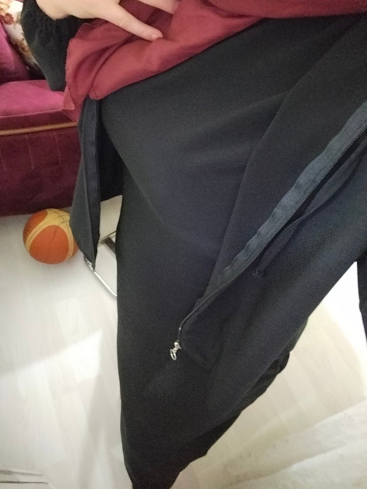 içi kolsuz elbise dışı kapşonlu ceket - Görsel 4