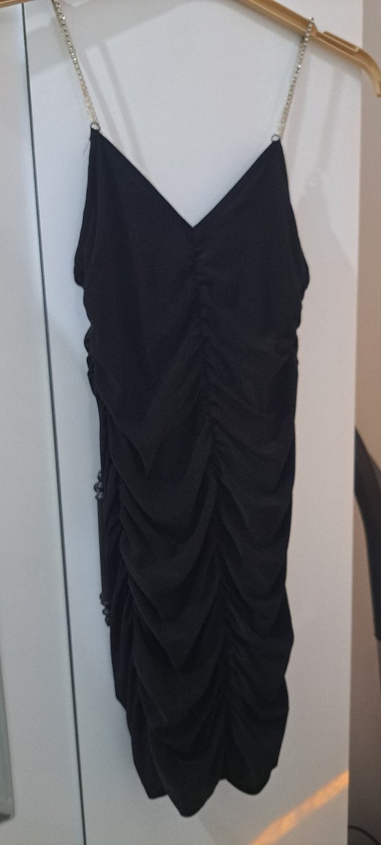 Zincir Detaylı Siyah Gotik Vücut Zinciri - Görsel 2