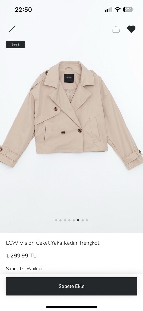 LCW Vision Bej Kadın Trençkot - Görsel 2