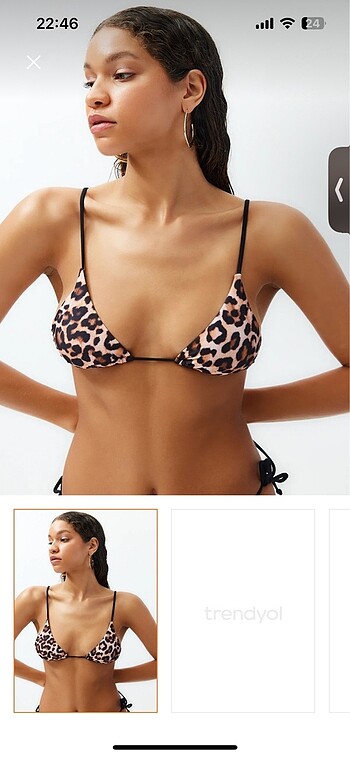 Leopar bikini üstü