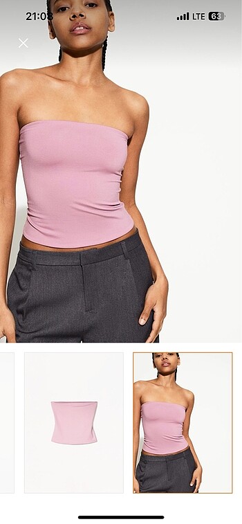 Bershka pembe straplez