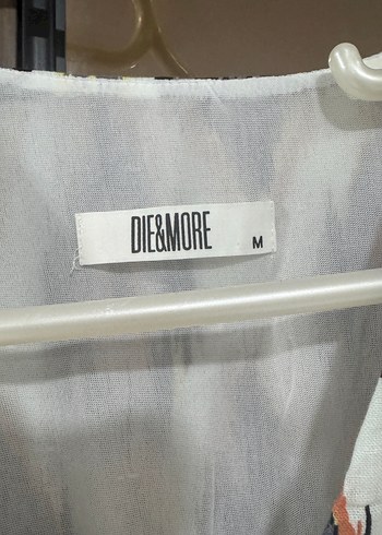 V Yaka Düğmeli Mini Bohem Elbise - Görsel 6