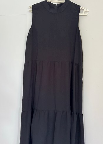 Siyah Kolsuz Uzun Elbise - Görsel 3